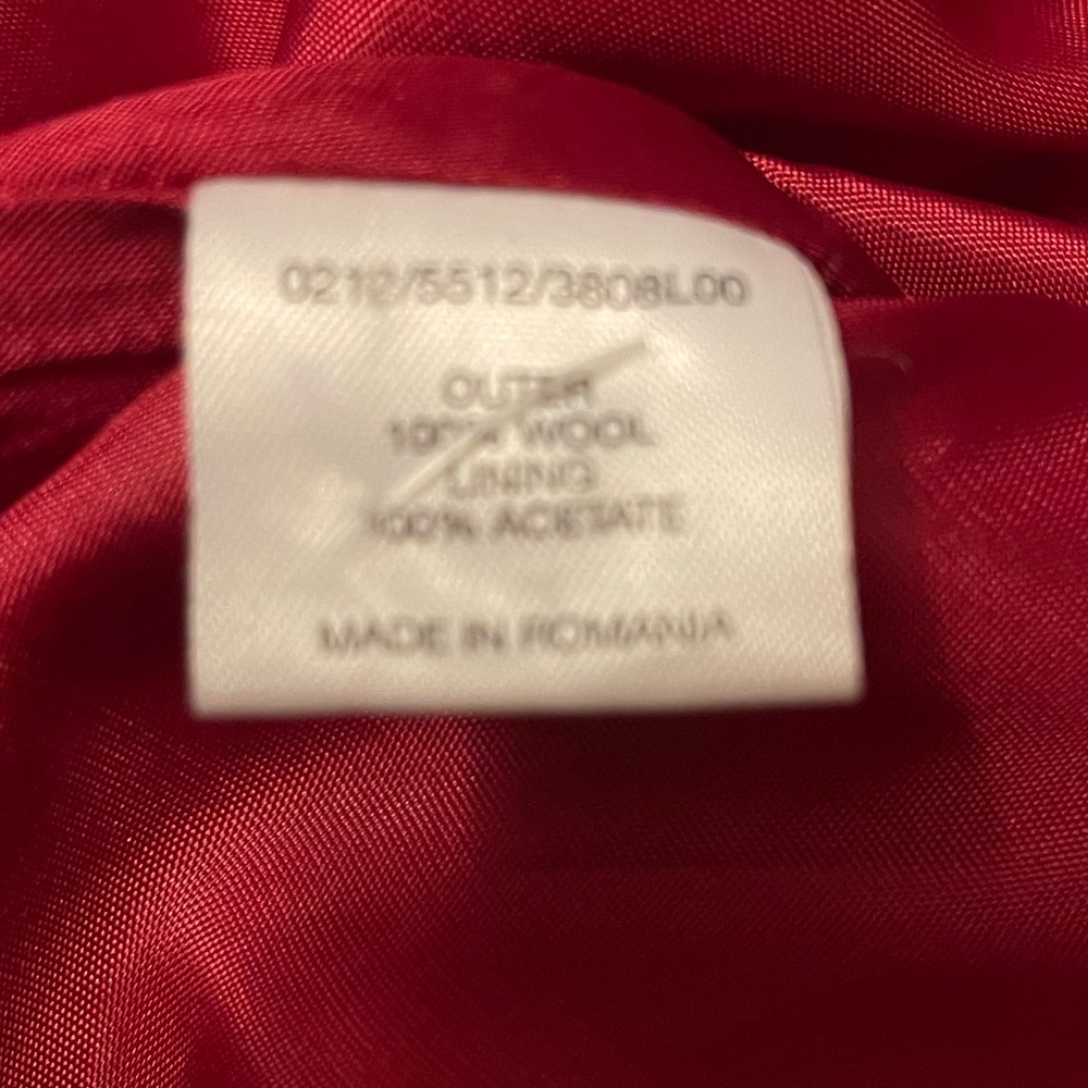 ♥️ Hobbs London Vibrant Red Sleeveless Wool Mini Dress - Picture 10 of 11